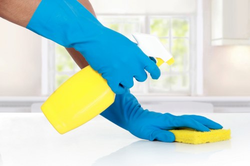 Cleaning team preparing a property for a booked service in W1S